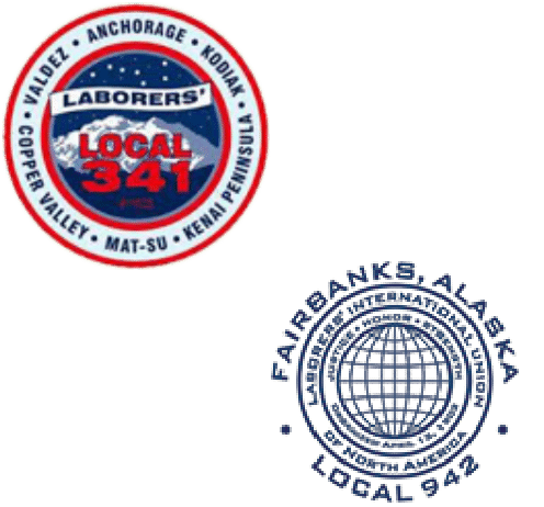 Alaska Laborers Local 341 and 942 logos
